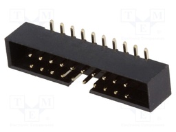 Socket; IDC; male; PIN: 20; vertical; SMT; gold flash; 2mm