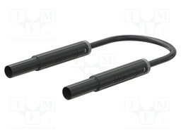 Test lead; 19A; banana plug 4mm,both sides; insulated; Len: 1m