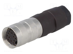 Connector: M16; female; for cable; IP40; plug; soldering; 150V; 3A