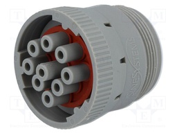 Connector: wire-wire; AHD; plug; female; PIN: 9; Locking: bayonet