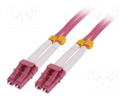Connector: fiber optic; patchcord; multi mode duplex (MM); male