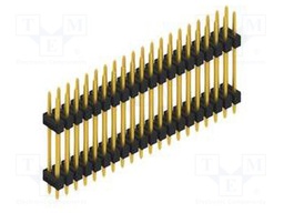 Connector: pin strips; pin header; male; PIN: 40; 2.54mm; THT; 2x20