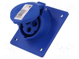 Connector: AC supply; socket; female; 16A; 230VAC; IEC 60309; IP44