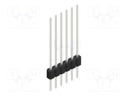 Connector: pin strips; pin header; male; PIN: 6; 1.27mm; THT; 1x6