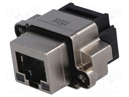 Socket; RJ45; IP68; THT; for panel mounting; angled 90°