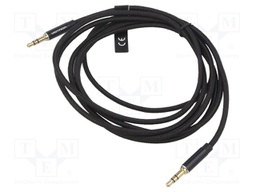 Cable; Jack 3.5mm 3pin plug,both sides; 2m; Plating: gold-plated