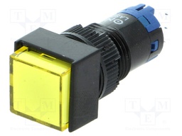 Switch: push-button; Pos: 2; SPDT; 0.5A/250VAC; 1A/24VDC; yellow