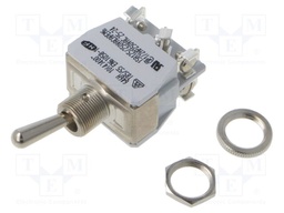 Switch: toggle; Pos: 2; DPDT; ON-ON; 15A/250VAC; -20÷55°C; 600H