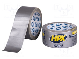 Tape: duct; W: 48mm; L: 10m; D: 0.3mm; silver; natural rubber; 12%