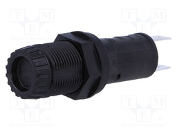 Fuse holder; cylindrical fuses; 5x20mm; 10A; Mounting: on panel