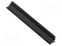 Profiles for LED modules; black; 1m; GALAX; aluminium; angular