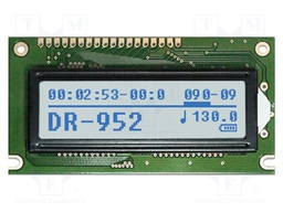 Display: LCD; 122x32; STN Positive; grey; 84x44mm; LED; 1x18; 5V