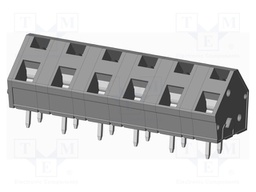 Connector: PCB terminal block; terminal; angled 45°; on PCBs