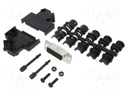 D-Sub HD; PIN: 26; female; unshielded; angled 45°; soldering