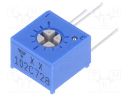 Potentiometer: mounting; single turn,vertical; 1kΩ; 500mW; ±10%