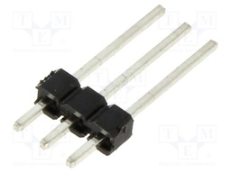 Connector: pin strips; socket; male; PIN: 3; THT; straight; 2.54mm
