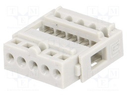 Plug; IDC; female; PIN: 5; IDC; THT; 2.54mm; tinned; Layout: 1x5