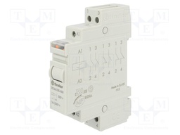 Relay: installation; bistable; NO x2; 230VAC; Mounting: DIN; 16A