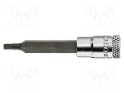 Socket; hex key,socket spanner; 5mm; 1/4"; Chrom-vanadium steel
