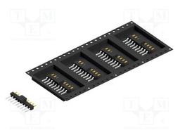 Connector: pin strips; pin header; male; PIN: 9; 2.54mm; SMT; 1x9