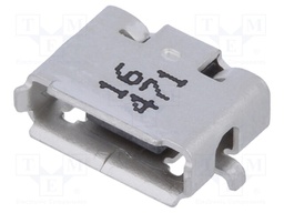 Socket; USB AB micro; on PCBs; SMT; PIN: 5; horizontal; inverse