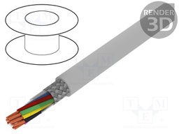Wire; Li2YCY-TP; 5x2x0,25mm2; tinned copper braid; PVC; grey; 50V