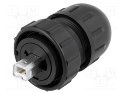 Plug; USB B; Data-Con-X; for cable; straight; USB 2.0; IP67,IP68