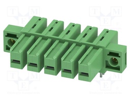 PCB headers, nominal cross section: 6 mm?, color: green, nom