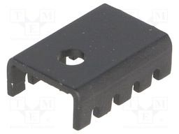Heatsink: moulded; U; TO220; black; L: 19.05mm; W: 13.21mm; H: 6.35mm