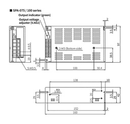 Power supply: switched-mode; for building in; 100W; 5VDC; 20A