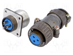 Socket,plug; Connector: circular; DS1110-08; male,female; PIN: 3