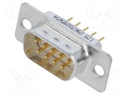 D-Sub; PIN: 9; socket; male; on PCBs; straight; THT