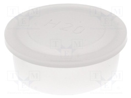 Plugs; Body: semi-transparent; Out.diam: 59.6mm; H: 18mm; Mat: LDPE