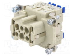 Connector: HDC; female; Han® ES; PIN: 6; size 6B