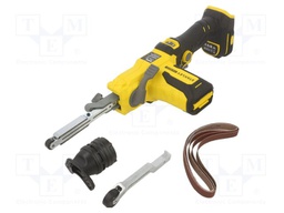 Belt sander; battery; grinding; 18VDC; Kit: grinding tape x3