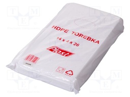 Plastic bag; L: 260mm; Width: 140mm; Thick: 6um; HDPE; transparent
