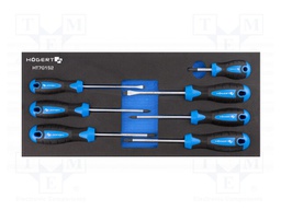 Kit: screwdrivers; in a foam tray; 7pcs.