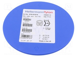 Markers for cables and wires; Label symbol: A; 1÷3mm; PVC; yellow