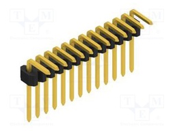 Connector: pin strips; pin header; male; PIN: 13; 1.27mm; THT; 1x13