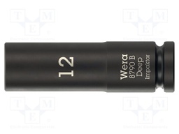 Socket; 6-angles,socket spanner,impact; HEX 12mm; 3/8"; IMPAKTOR