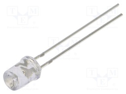 LED; green; 5mm; 750mcd; 120°; Front: recessed; 5VDC; No.of term: 2