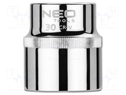 Socket; 6-angles,socket spanner; HEX 30mm; 1/2"