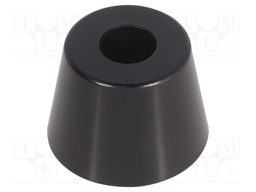 Foot; black; A: 28mm; B: 21.2mm; C: 9.7mm; E: 20mm; D: 3.8mm; F: 6mm