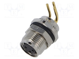 Connector: M8; socket; female; angled; PIN: 3; 48V; 4A; IP67