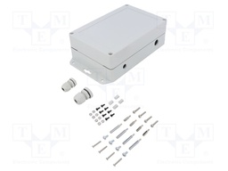 Enclosure: for computer; light grey; X: 121.5mm; Y: 180.1mm