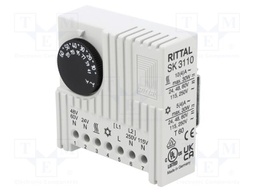Sensor: thermostat; for DIN rail mounting; 5÷60°C