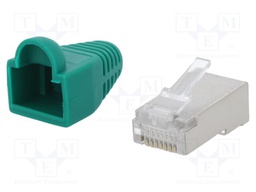 Plug; RJ45; PIN: 8; Cat: 5e; shielded,with protection; gold-plated