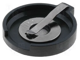 Socket; Mounting: THT,horizontal; Batt.no: 1; Ø: 20mm; 5.9mm