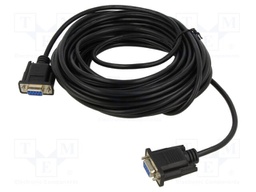 Cable; D-Sub 9pin socket,both sides; PVC; Len: 10m; black