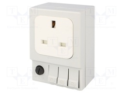 G-type socket; 6.3A; Mounting: DIN; IP20; 250VAC; 92x62x48mm
